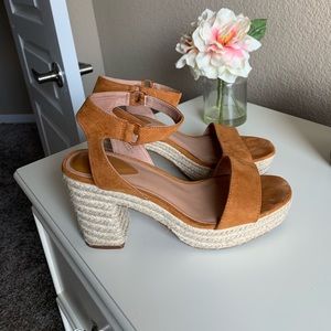 Tan Wedge heels